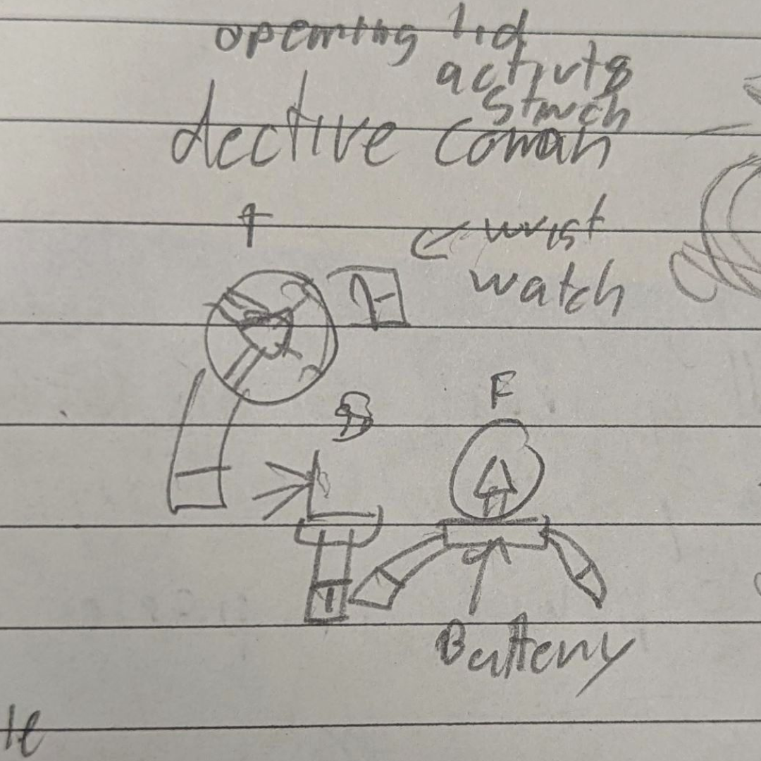 So, I started making a sketch that I wanted to fully replace with a wrist holder so it can actually be worn as a watch.